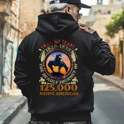 Trail of Tears Memorial – 125,000 Native Americans Lost Unisex - Two sides - T-Shirt/Hoodie/Sweatshirt