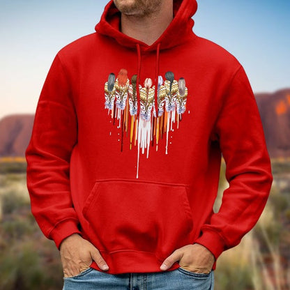 Native American Women Feather Heart T-Shirt/Hoodie/Sweatshirt