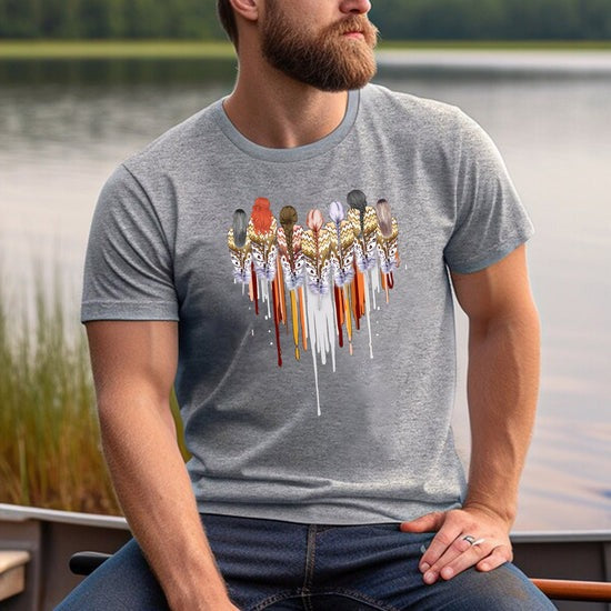 Native American Women Feather Heart T-Shirt/Hoodie/Sweatshirt