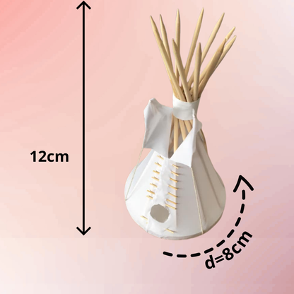 Hand-Painted Tipi Ornament with Tassels