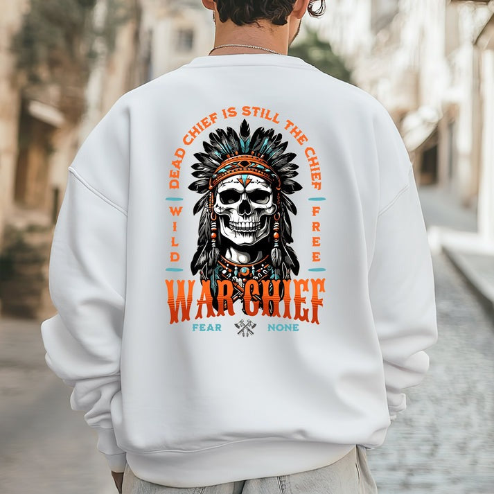 Native Inspired War Chief Skull Fear None Wild Free- Two sides - Unisex T-Shirt/Hoodie/Sweatshirt
