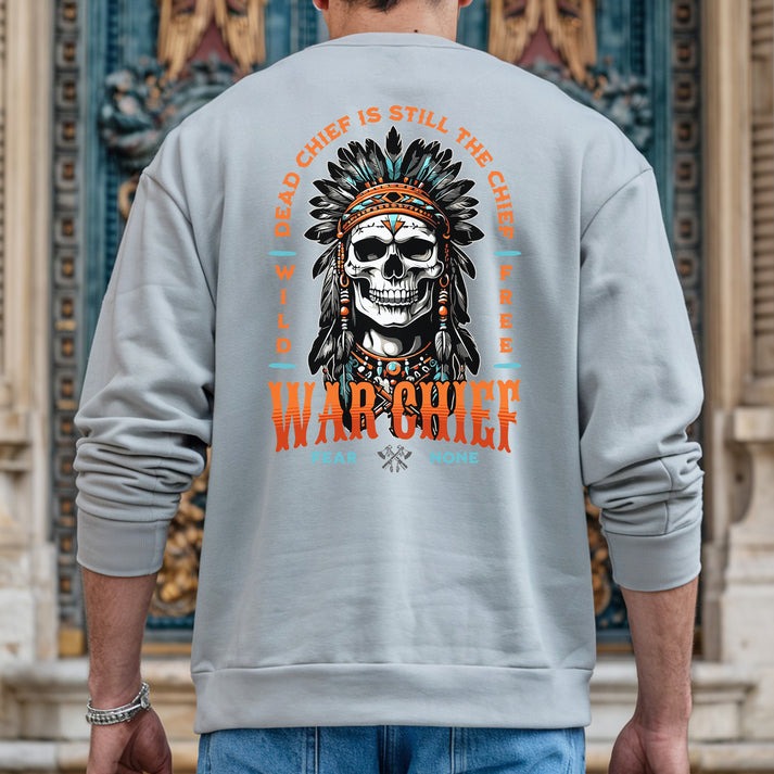 Native Inspired War Chief Skull Fear None Wild Free- Two sides - Unisex T-Shirt/Hoodie/Sweatshirt