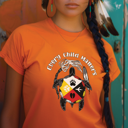 Every Child Matters T-Shirt/Hoodie/Sweatshirt/Kids T-Shirt – Native American Turtle Design