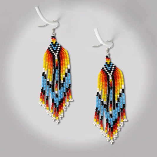 Multi-Color Hook Beaded Handmade Earrings For Women