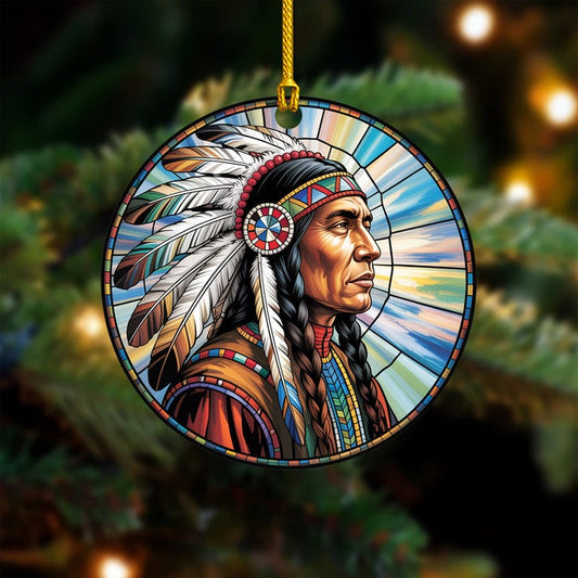 Native American Chief - Tribal Pride Spirit Art Decor Flat Acrylic