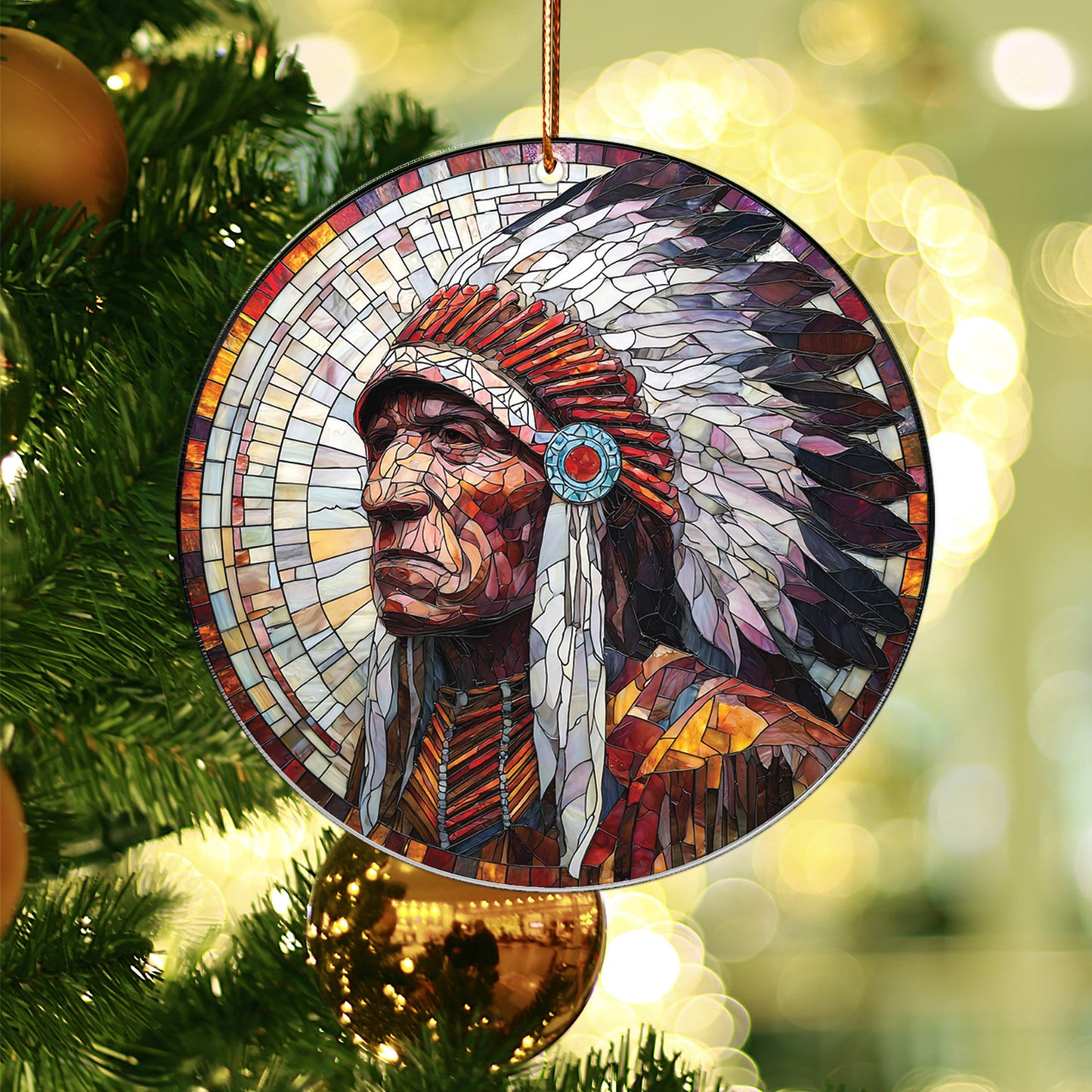 Feathered Warrior Native American - Unique Christmas Gift Decor Flat Acrylic