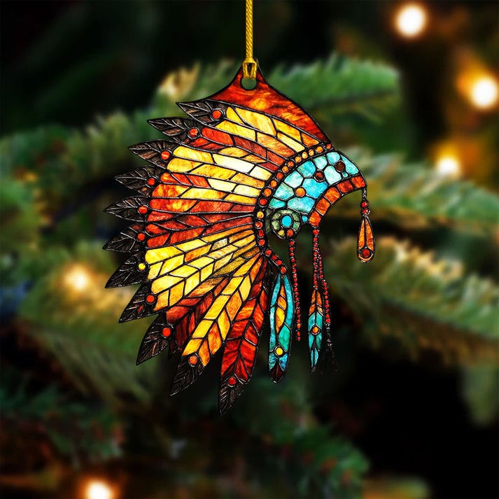 Native American Headdress - Tribal Pride Decor Flat Acrylic