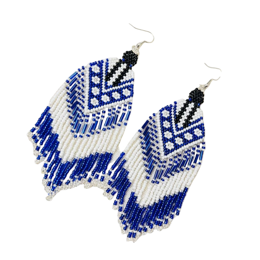 Indigenous Women Pattern Beaded Handmade Earrings For Women