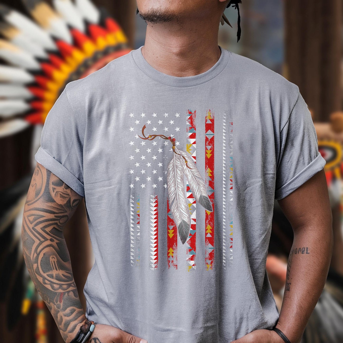 Flag Native American, Indian American Unisex T-Shirt/Hoodie/Sweatshirt