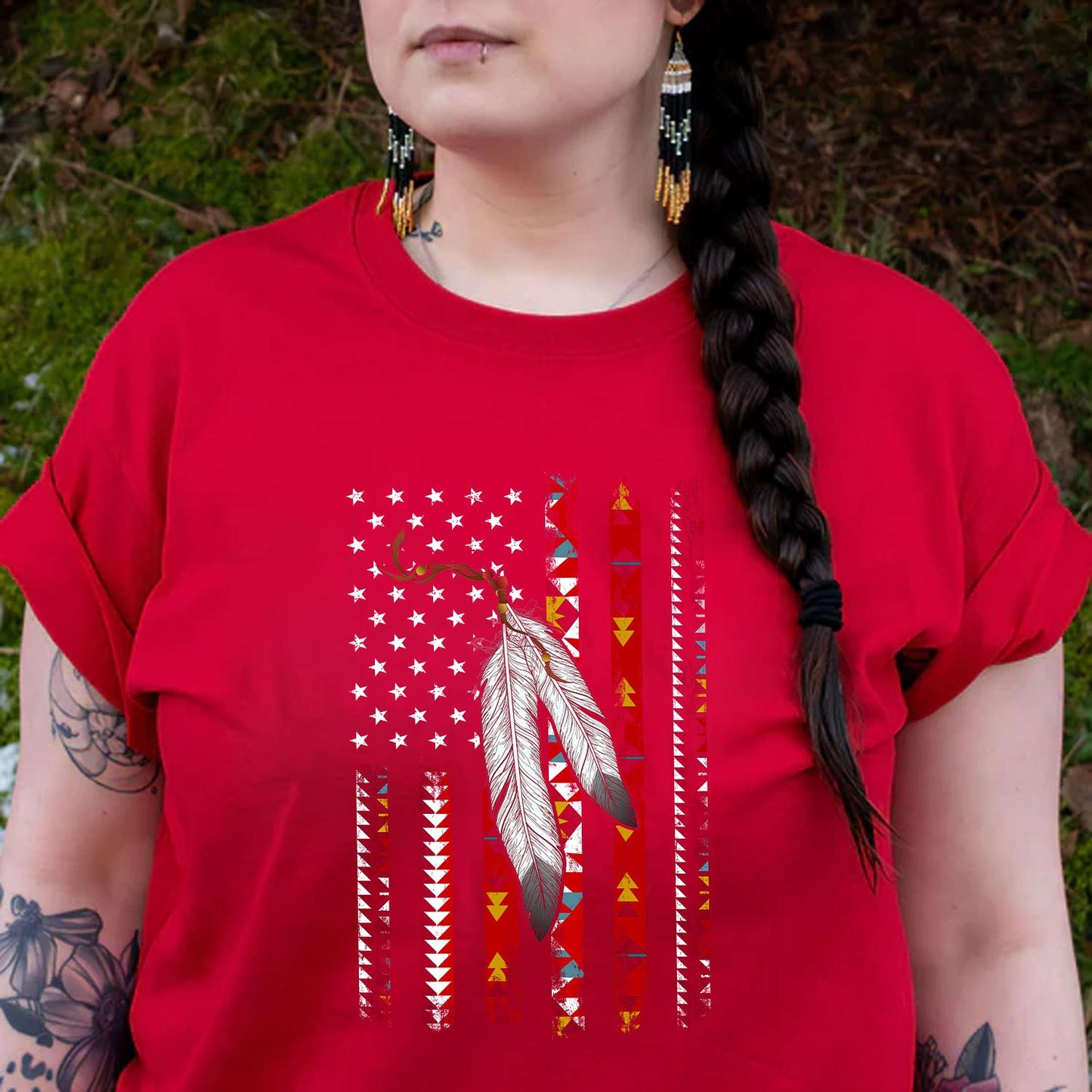 Flag Native American, Indian American Unisex T-Shirt/Hoodie/Sweatshirt