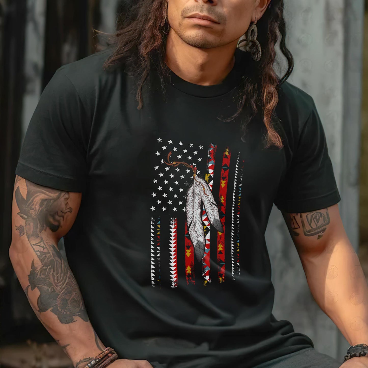 Flag Native American, Indian American Unisex T-Shirt/Hoodie/Sweatshirt