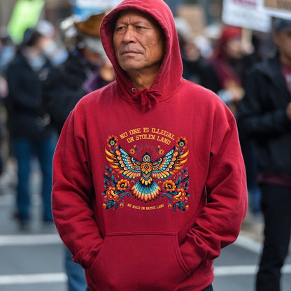 No One Is Illegal On Stolen Land Colorful Eagle Unisex T-Shirt/Hoodie/Sweatshirt