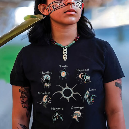 The Seven Sacred Laws Native American Indigenous Culture Unisex T-Shirt/Hoodie/Sweatshirt