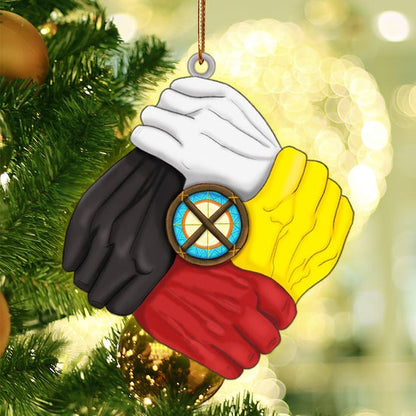 Four Directions Unity Hand Native American - Unique Christmas Gift Decor Flat Acrylic