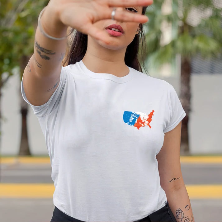 NO ONE IS ILLEGAL ON STOLEN LAND. WE WALK ON NATIVE LAND - Two sides - Unisex T-Shirt/Hoodie/Sweatshirt