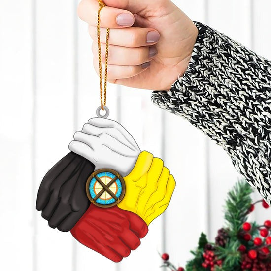 Four Directions Unity Hand Native American - Unique Christmas Gift Decor Flat Acrylic