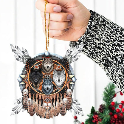 Wolf Feather Native American - Unique Christmas Gift Decor Flat Acrylic