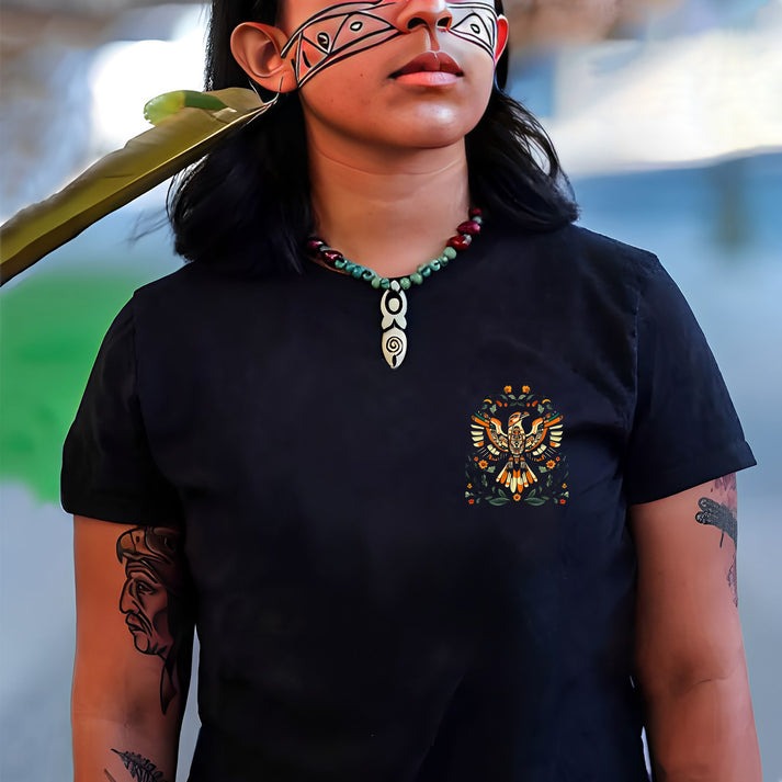 NO ONE IS ILLEGAL ON STOLEN LAND. WE WALK ON NATIVE LAND - Two sides - Unisex T-Shirt/Hoodie/Sweatshirt