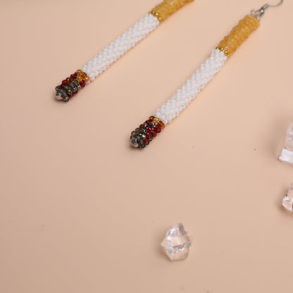 Handmade Dangle Half-Burnt Cigarette Earrings