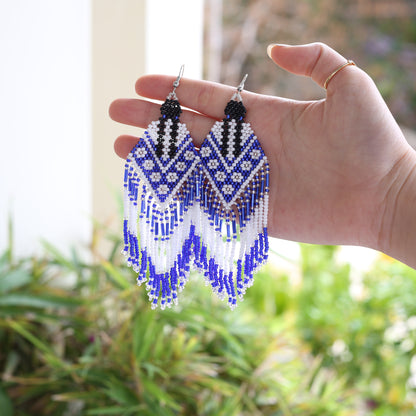 Indigenous Women Pattern Beaded Handmade Earrings For Women