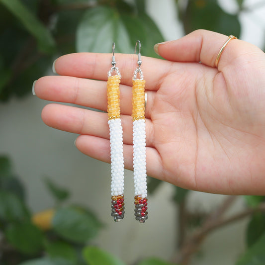 Handmade Dangle Half-Burnt Cigarette Earrings