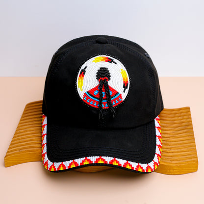 MMIW Indigenous Women Cotton Unisex Baseball Cap With Beaded Patch Brim Native American Style