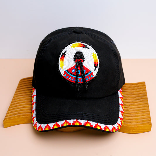 MMIW Indigenous Women Cotton Unisex Baseball Cap With Beaded Patch Brim Native American Style