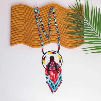 Premium MMIW Handmade Beaded Necklace Long Native American Style for Women