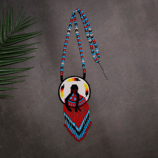Premium MMIW Handmade Beaded Necklace Long Native American Style for Women
