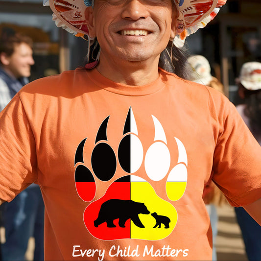 Every Child Matters Bear Paw Indigenous Pride Unisex T-Shirt/Hoodie/Sweatshirt