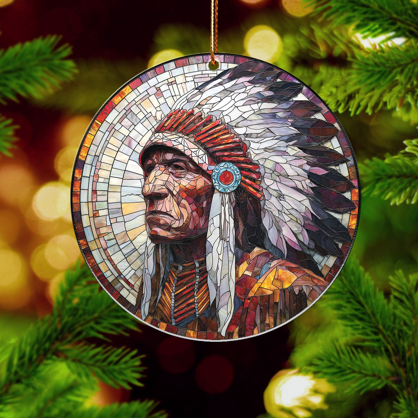 Feathered Warrior Native American - Unique Christmas Gift Decor Flat Acrylic