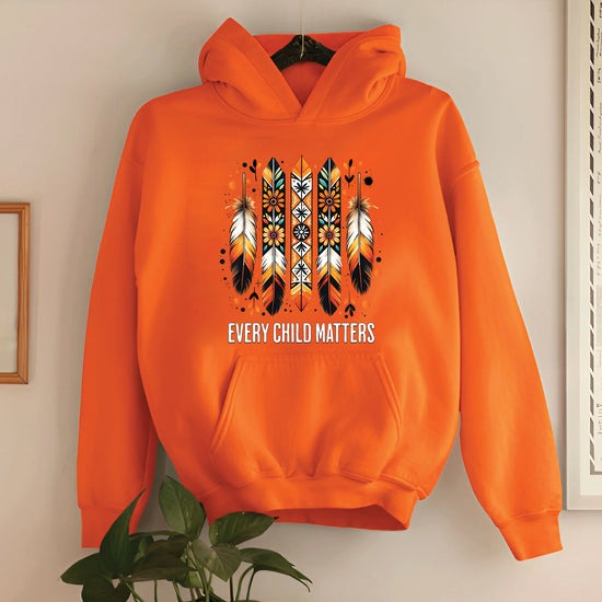 Every Child Matters Orange Native American Feather Unisex T-Shirt/Hoodie/Sweatshirt