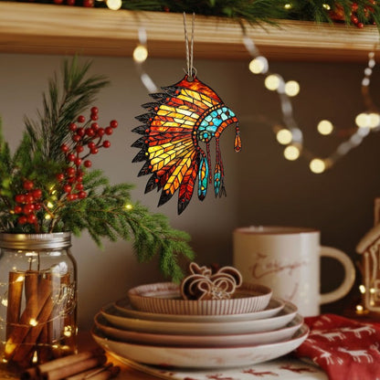 Native American Headdress - Tribal Pride Decor Flat Acrylic