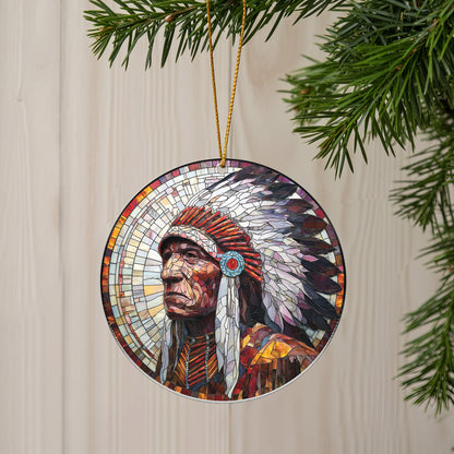Feathered Warrior Native American - Unique Christmas Gift Decor Flat Acrylic