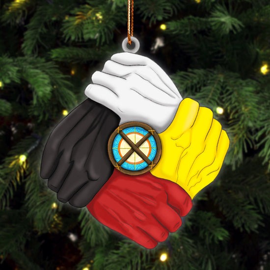 Four Directions Unity Hand Native American - Unique Christmas Gift Decor Flat Acrylic