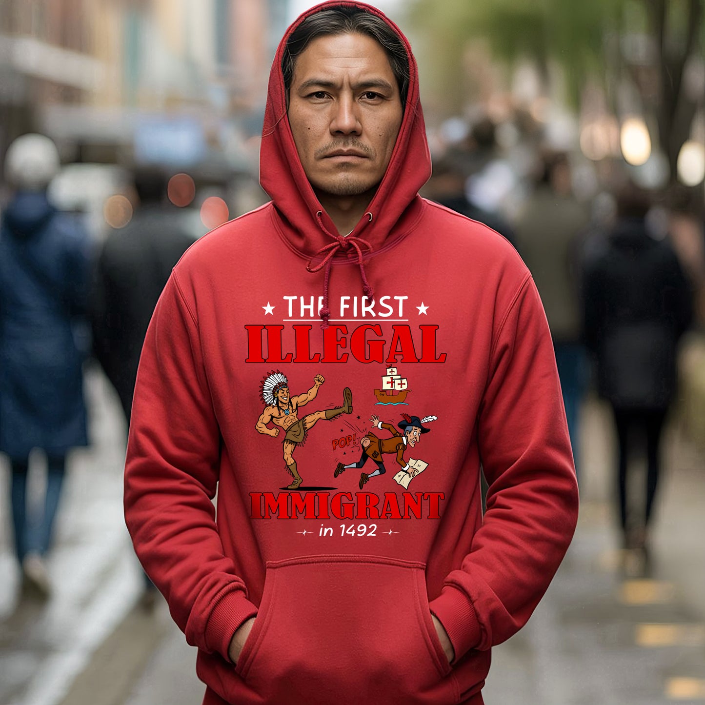 The First Illegal Immigrant in 1492 Unisex T-Shirt/Hoodie/Sweatshirt
