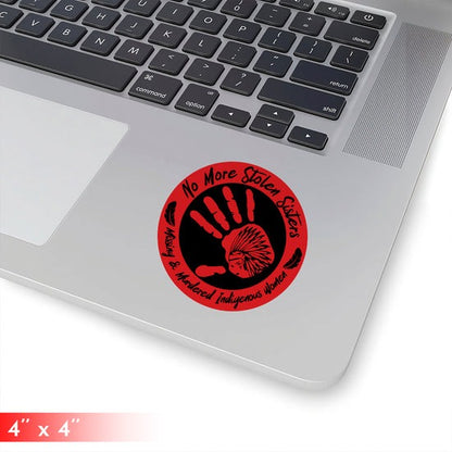 No More Stolen Sister - Missing And Murdered Indigenous Women Red Hand Decal