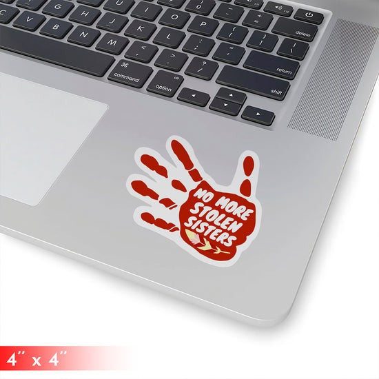 No More Stolen Sisters  Decal - MMIW Awareness Red Hand Sticker