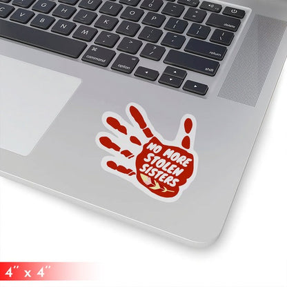 No More Stolen Sisters  Decal - MMIW Awareness Red Hand Sticker