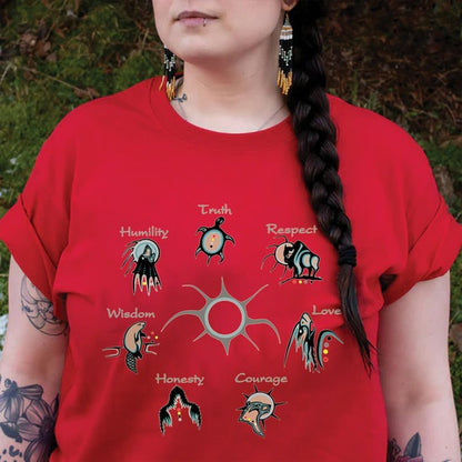 The Seven Sacred Laws Native American Indigenous Culture Unisex T-Shirt/Hoodie/Sweatshirt