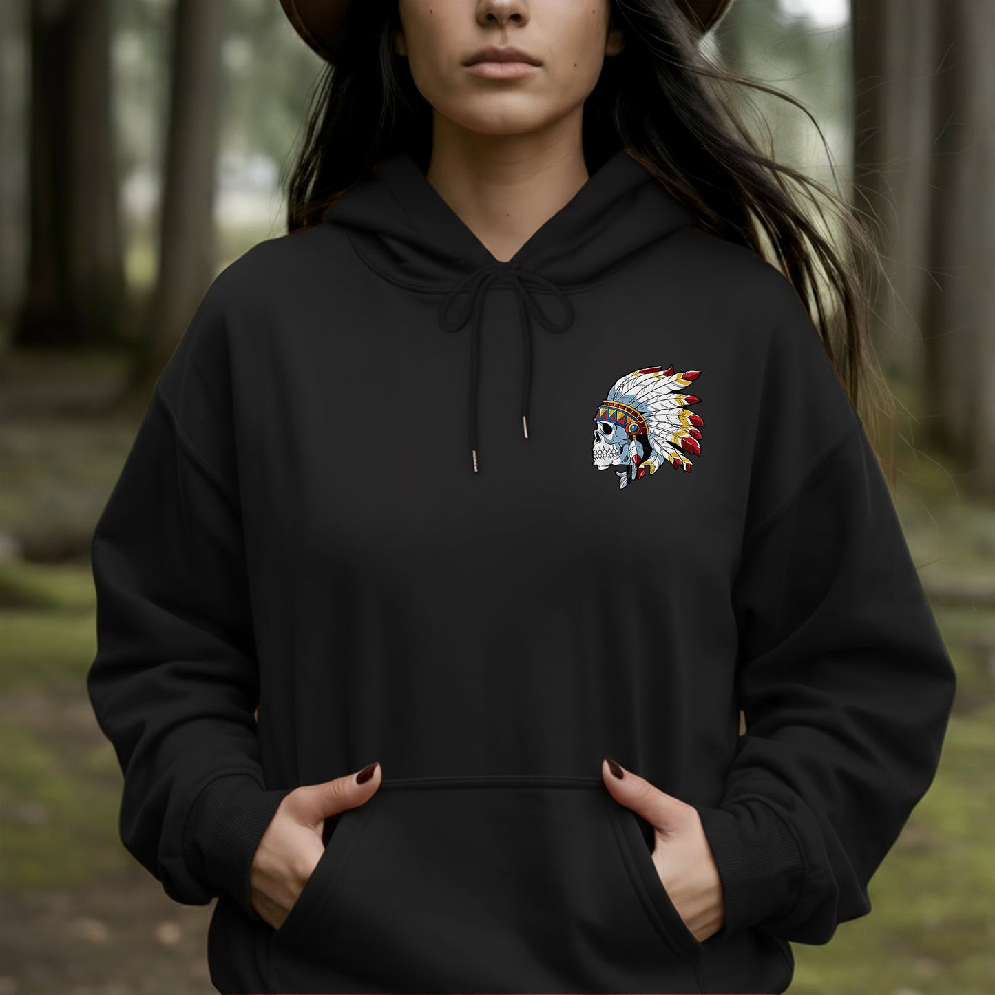 I’m Not As White As I Look – Feather Skull Graphic – Two Sides – Unisex T-Shirt  / Hoodie / Sweatshirt