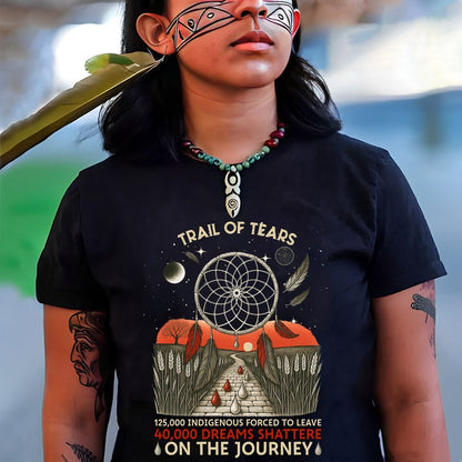 Trail Of Tears - 125000 Indigenous Forced To Leave 40000 Dreams Shattere Unisex T-Shirt/Hoodie/Sweatshirt