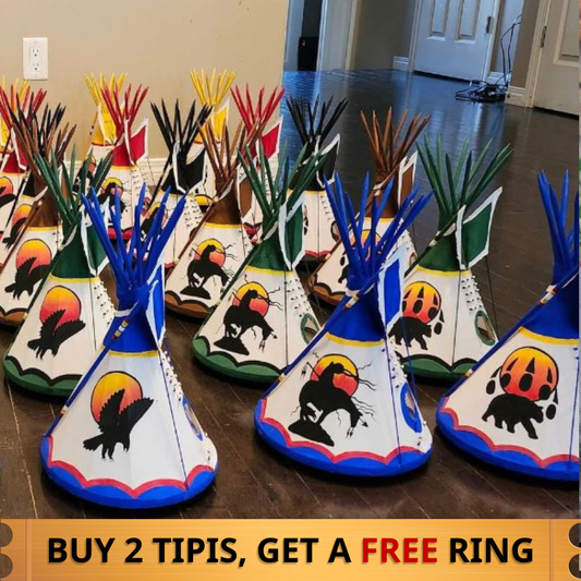 Sunset Hand-Painted Tipi Home Décor