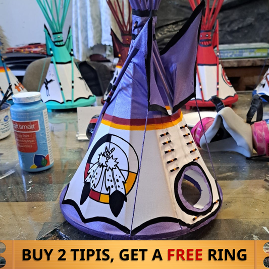 Purple - Hand Painted Tepee Home Decor