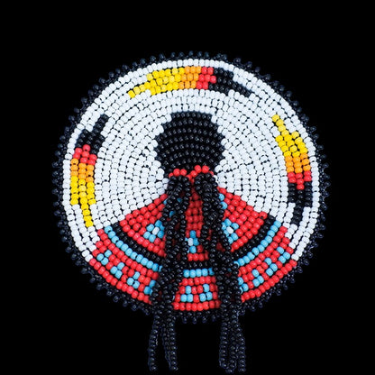 Indigenous Women Handmade Beaded Patch Necklace Pendant