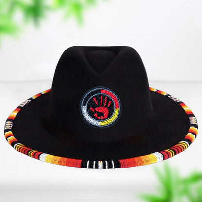 MMIW Fedora Hatband for Men/Women Beaded Brim with Native American Style
