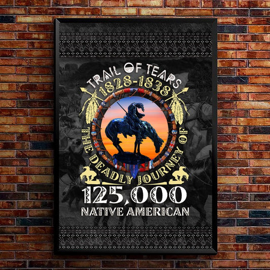 Trail of Tears Memorial 125,000 Native Americans Lost Poster/Canvas