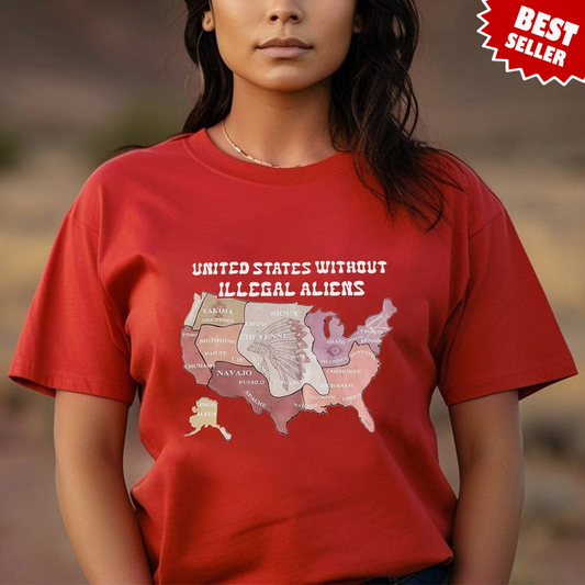 Native Tribes Map of America - Without Illegal Aliens Unisex T-Shirt/Hoodie/Sweatshirt