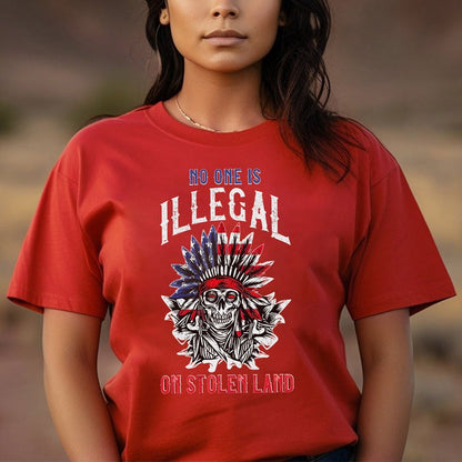 No One Is Illegal on Stolen Land - Native Resistance Graphic Unisex T-Shirt/Hoodie/Sweatshirt