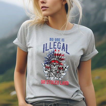 No One Is Illegal on Stolen Land - Native Resistance Graphic Unisex T-Shirt/Hoodie/Sweatshirt